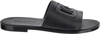 Dolce & Gabbana Quilted DG Logo Slippers - Dames - Sandalen - Zwart - 43 EU - Schoenen