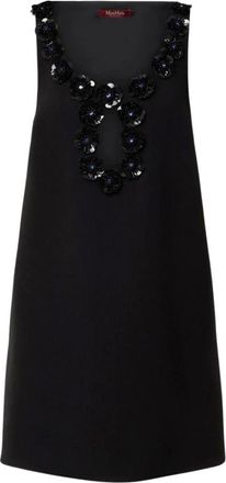 Max Mara Black Sequin Shift Dress