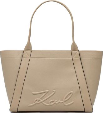 Karl Lagerfeld Borsa tote goffrata - Toni neutri