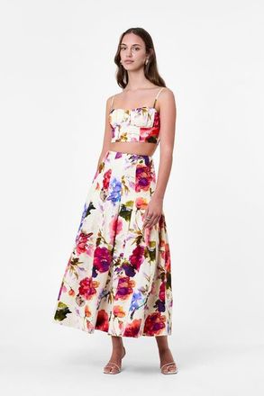 Nicholas Yulia Top in Watercolor Flora at Nordstrom, Size 10