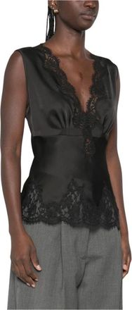 Ermanno Scervino Tops, Dames, Zwart, XS, Mouwloze Top