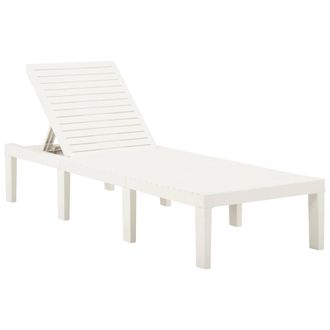 vidaXL Lettino Prendisole In Plastica Bianco - Vidaxl
