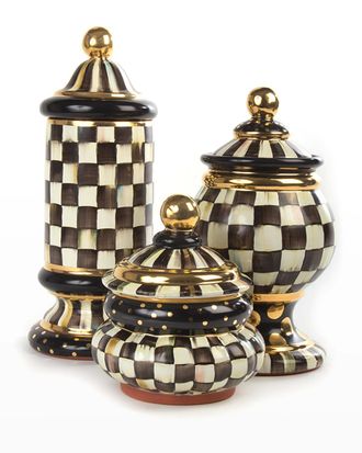 MacKenzie-Childs Courtly Check Groovy Canister