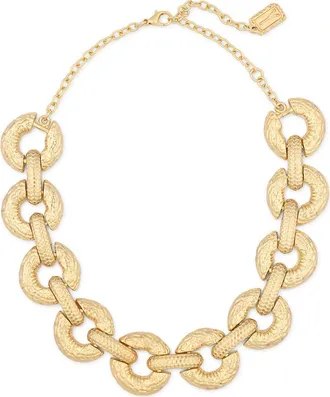 Karine Sultan Textured Link Collar Necklace in Gold at Nordstrom Rack