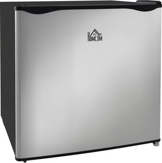 HOMCOM Homcom Congelador Vertical 35 L Congelador Peque&ntilde;o Silencioso Con Puerta Reversible Temperatura Ajustable Y Estante Extra&iacute;ble Para Casa Oficina Plata