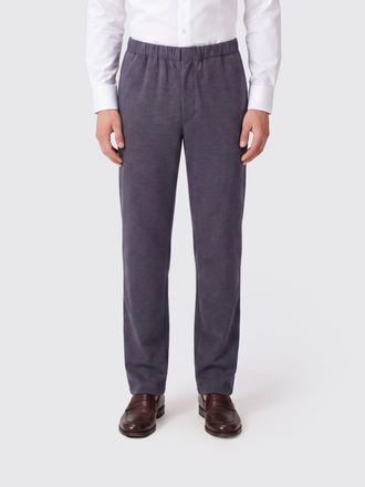 Lardini Pantaloni slim fit in misto cotone con vita elasticizzata e tasche a patta