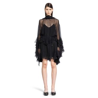 Chlo&eacute; Mini Ruffled Dress in Silk Muslin