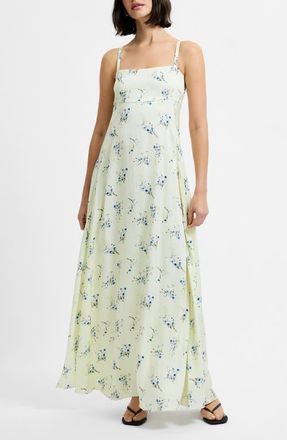 French Connection Ennis Harper Floral Print Sleeveless Maxi Dress in Cucumber Crush at Nordstrom, Size X-Large