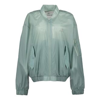 Maison Margiela Bomber Jackets, female, Green, Size: XS Green Windbreaker Spring-Summer 2025