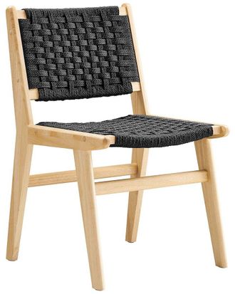 ModWay Saoirse Woven Rope Wood Dining Side Chair