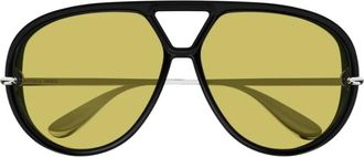 Bottega Veneta Accessoires, unisex, Zwart, ONE Size, BV1274s Aviator Zonnebril