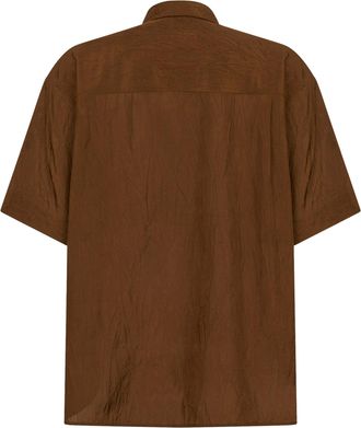 Uma Wang Mens Mustard Viscose Shirt Brown