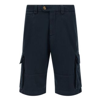 Brunello Cucinelli Cargo Bermuda Shorts - male - Brunello Cucinelli - Casual Shorts - Blue - 5XL - Shorts