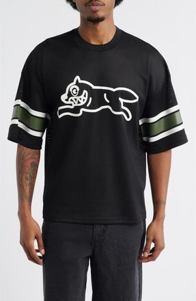 Icecream Hike Oversize Running Dog Mesh Graphic T-Shirt in Black at Nordstrom, Size Xx-Large