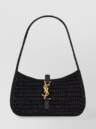Saint Laurent le 5 &agrave; 7 mini raffia shoulder bag