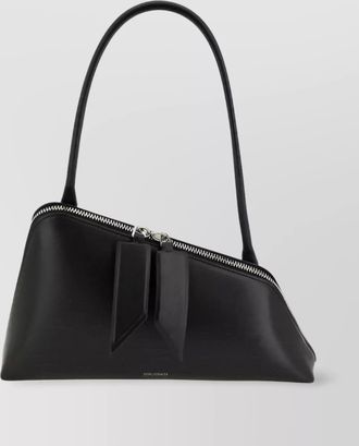 The Attico sunrise geometric leather shoulder bag