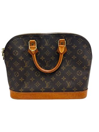 Louis Vuitton Alma Handbag Monogram Canvas Brown Canvas Handbag (Pre-Owned)