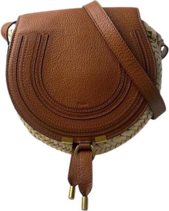 Chlo&eacute; Pre-owned Cross Body Bags, female, Brown, Size: ONE SIZE Pre-owned Raffia Shoulder Bag