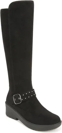 Bzees Womens Bzees Brandy I7221F1- Black Suede Knee-High Boots LION962