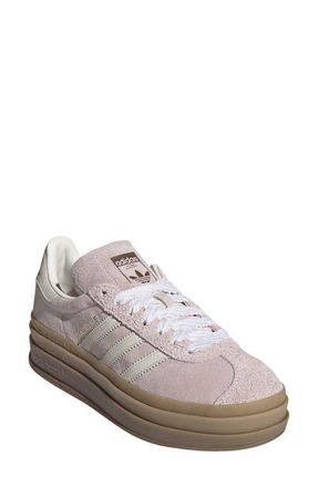 adidas Gazelle Bold Platform Sneaker in Sandy Pink/White/Copper at Nordstrom, Size 10.5