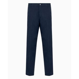 A|X Armani Exchange Mens Navy Slim-Fit Cotton Chinos, Waist Size 34