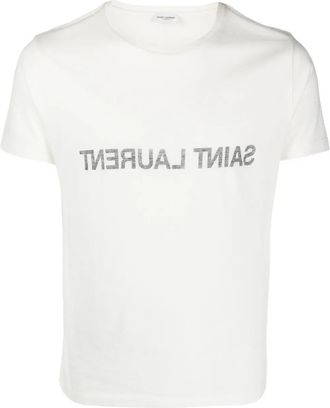 Saint Laurent T-shirt Col Rond (Volumebuis)