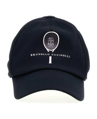 Brunello Cucinelli Bicolor Polyamide Cap (Baseball Mens Hat)