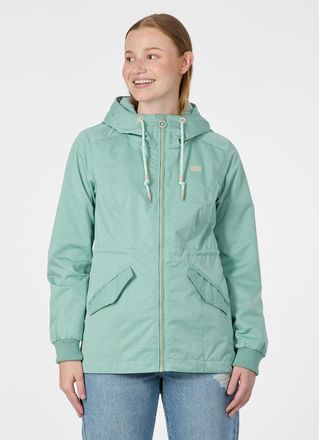 Ragwear Parka RAGWEAR DOWEY, Damen, Gr. XXL, mint, Web, Obermaterial: 100% Polyester, unifarben, Po-bedeckend, Jacken Parka, Wasserabweisend mit Taillenkordel