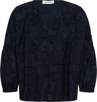 Soaked In Luxury Paris Blouse - Dames - Blouses - Blauw - M - Polyester - Overhemden