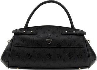 Guess Womens Handbag Black Logo Polyurethane