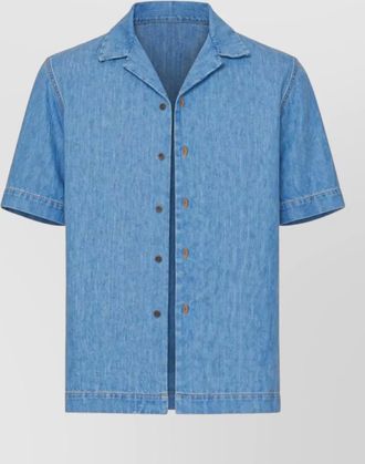 Dries Van Noten short sleeves shirt spread collar style
