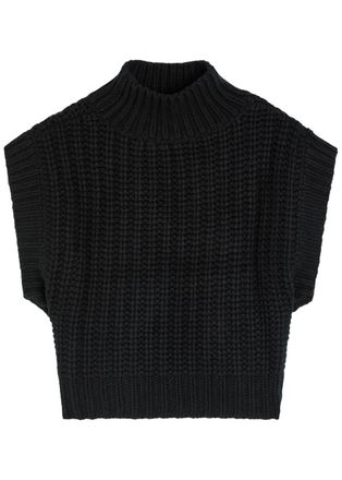 Skiim Chunky Ribbed-knit Cashmere Vest - Black - S (UK8-10 / S)