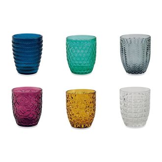 Villa D'Este Home Tivoli Juego de 6 geometr&iacute;as surtidas de vasos de agua