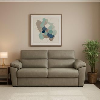 Dmora Sof&aacute; Cama 2 Plazas Salorno, Desenfundable, Almacenaje Made In Italy, Apertura Abatible, 185x95 Cm Gris Topo