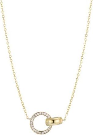 Adornia 14K Gold Plated Cubic Zirconia Interlocking Circles Pendant Necklace at Nordstrom Rack