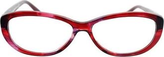Tom Ford Oval Full Rim Eyeglasses - Red