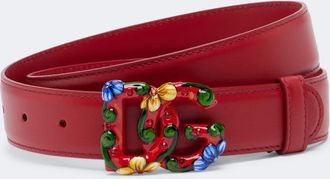 Dolce & Gabbana DG embellished leather belt