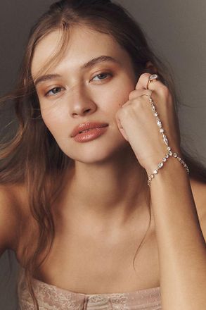 Nadri BTRX Crystal Hand Chain Bracelet