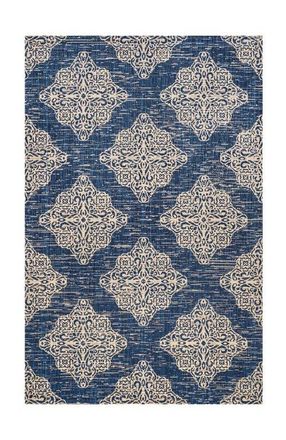 Jonathan Y Designs Galon Filigree Indoor/Outdoor Area Rug in Navy/beige at Nordstrom, Size 3Ft 0In X 5Ft 0In