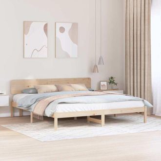 vidaXL Vidaxl - Estructura De Cama Natural 180 X 200 Cm Madera Maciza De Pino