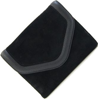 Gucci Black Suede Leather Wallet (Bi-Fold) (Pre-Owned)