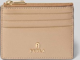 Furla Card Case mit Label-Detail Modell CAMELIA in Kitt, Gr&ouml;&szlig;e 1