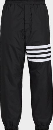Thom Browne Men & apos;s Shiny Ripstop 4-Bar Track Pants