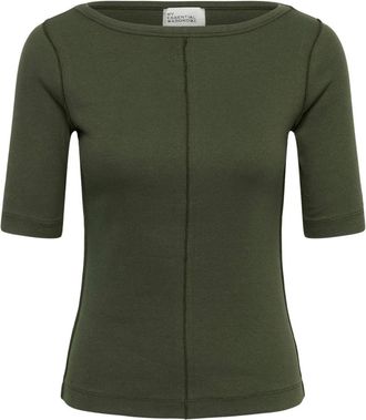 MY ESSENTIAL WARDROBE Mandy T-shirt - Dames - T-shirts - Groen - M - Katoen - Tops