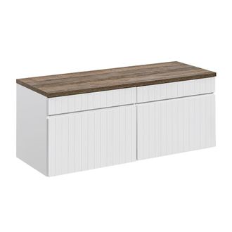 Petits Meubles Mueble bajo lavabo 120cm y encimera tableros laminados blanco