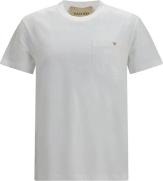 Valentino Garavani Vgold Katoenen T-shirt - Heren - T-shirts - Wit - XL - Katoen - Tops