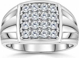 Pompeii3 1 cttw Diamond Mens Ring 10k White Gold