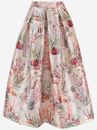 Lunatica Milano Flared Skirt With Fantasy Print