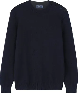 Saint James Truien & Vesten, Heren, Blauw, M, Nautische Blauwe Cancale Trui