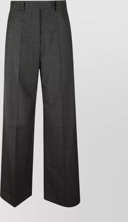 Frankie Shop wide leg plaid trousers with pleated front